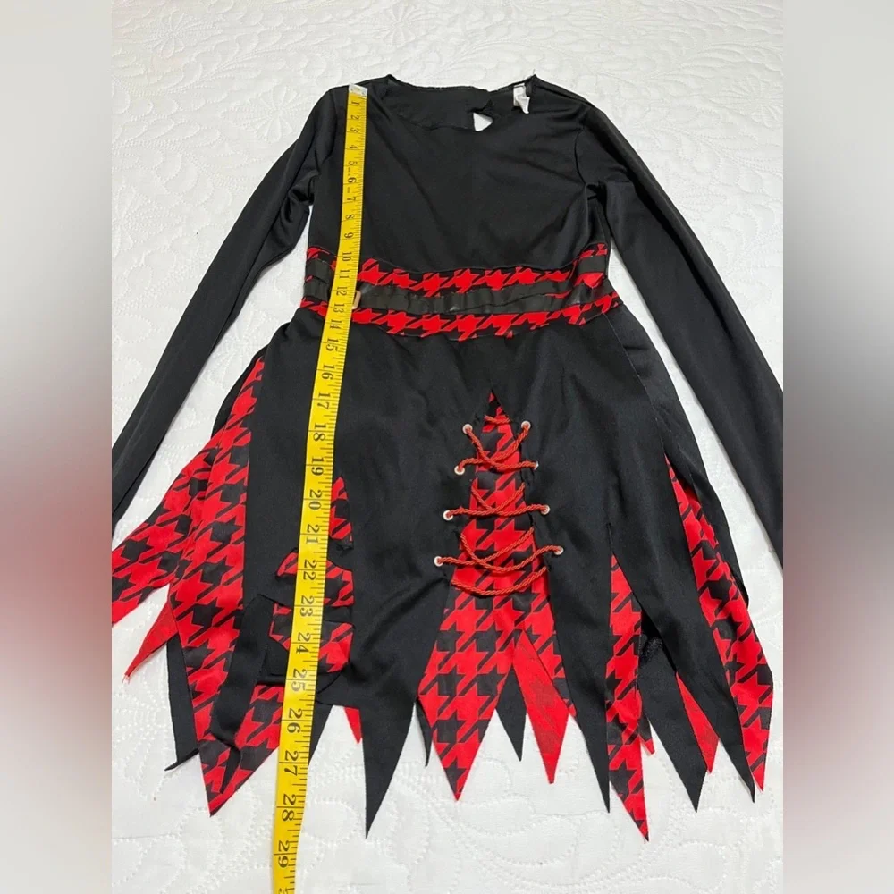 Black and Red Long Sleeve Dress